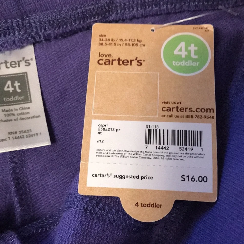 3/$10 Carter’s Capris